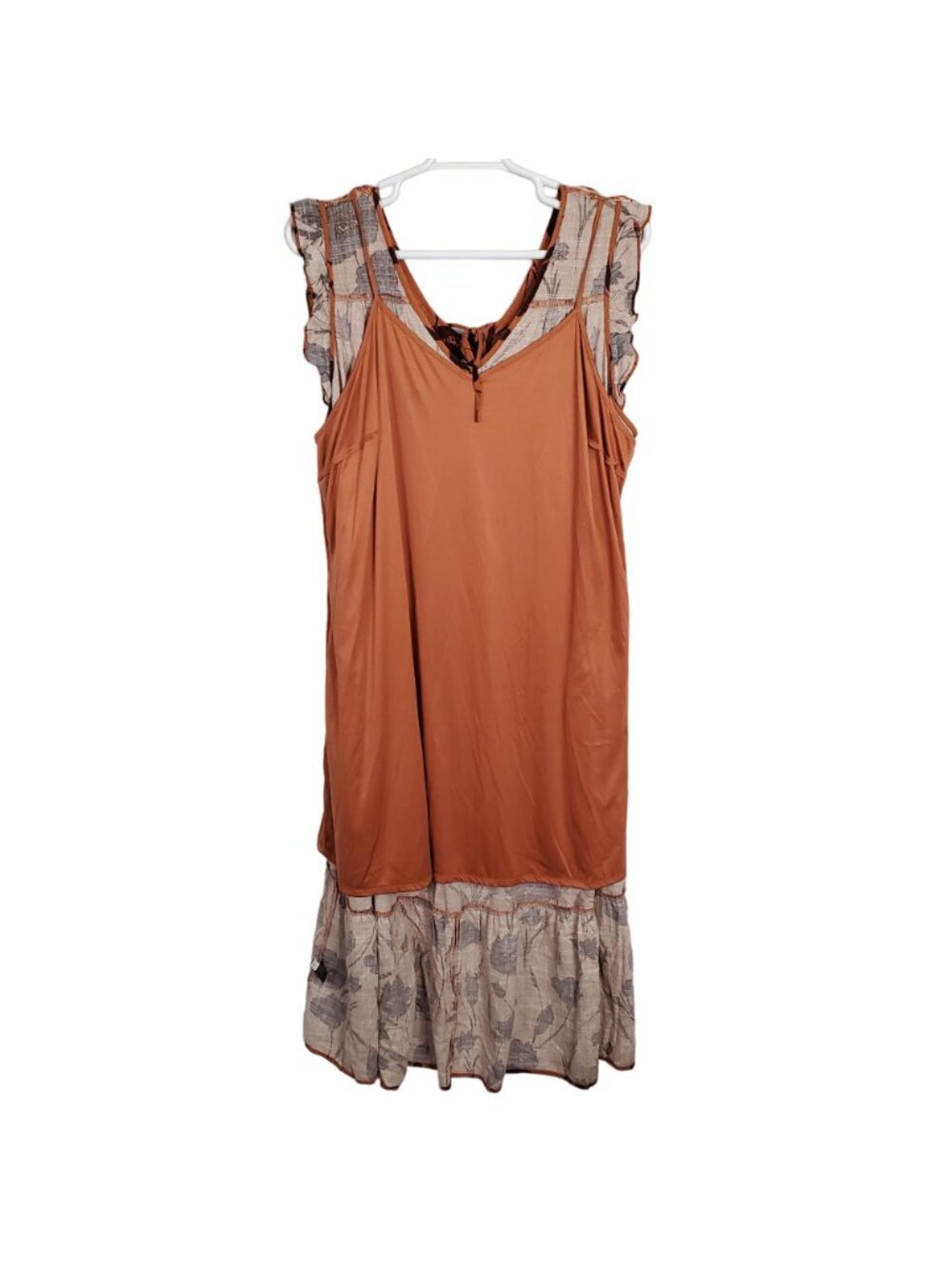 Simply Vera Wang NWT Sz 2X Dress Rayon Linen Tiered Ruffle Skirt Lined Maxi Full - Picture 10 of 16